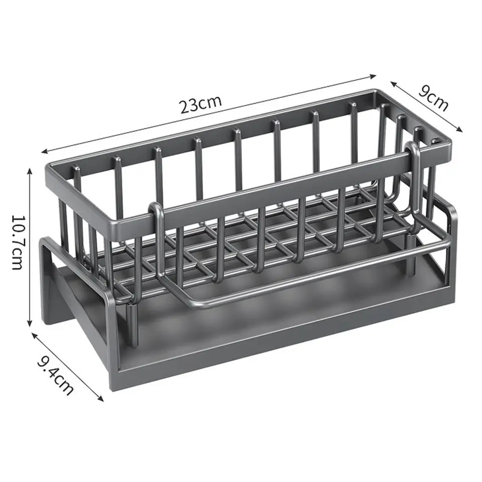Kitchen Storage Rack Useful Self-draining Sink Shelf Sponge Holder Organizer Hanging Soap Basket Bathroom Cosmetic Shelf — image 6