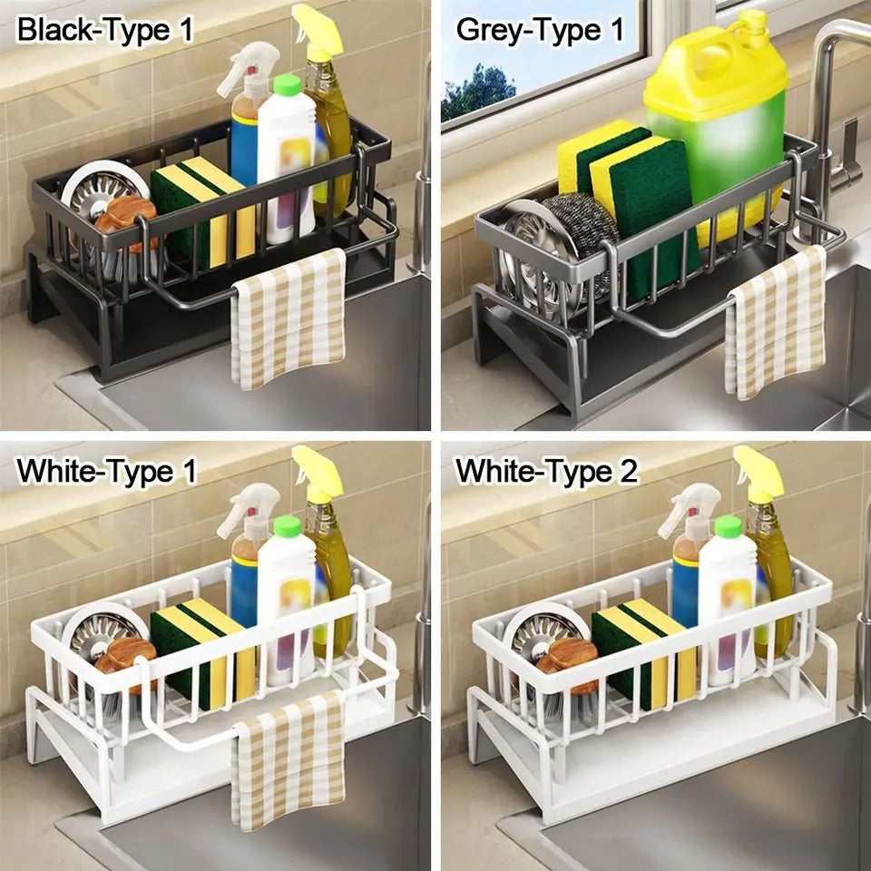 Kitchen Storage Rack Useful Self-draining Sink Shelf Sponge Holder Organizer Hanging Soap Basket Bathroom Cosmetic Shelf — image 5