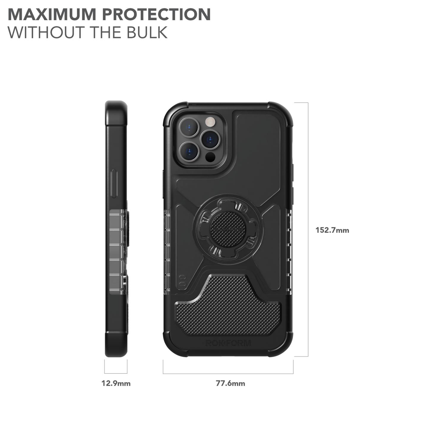 Rokform Crystal Protective iPhone 12/12 Pro Case with Magnetic Mounting