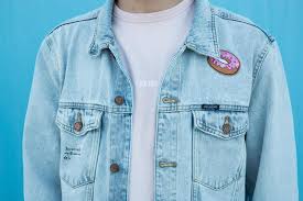 Blue jacket front view